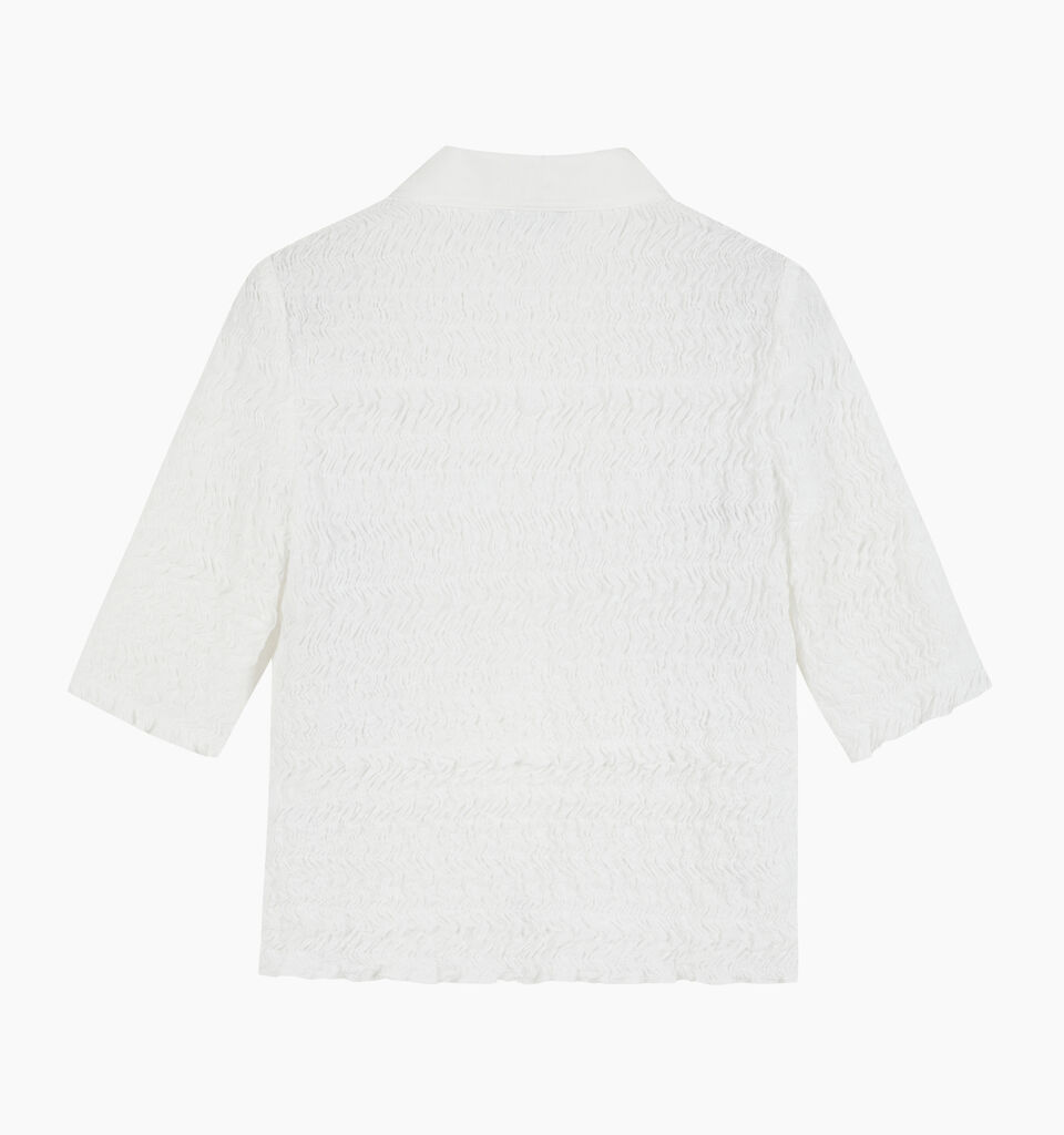 White rouched shirt - null - White | Sisley K image number 2